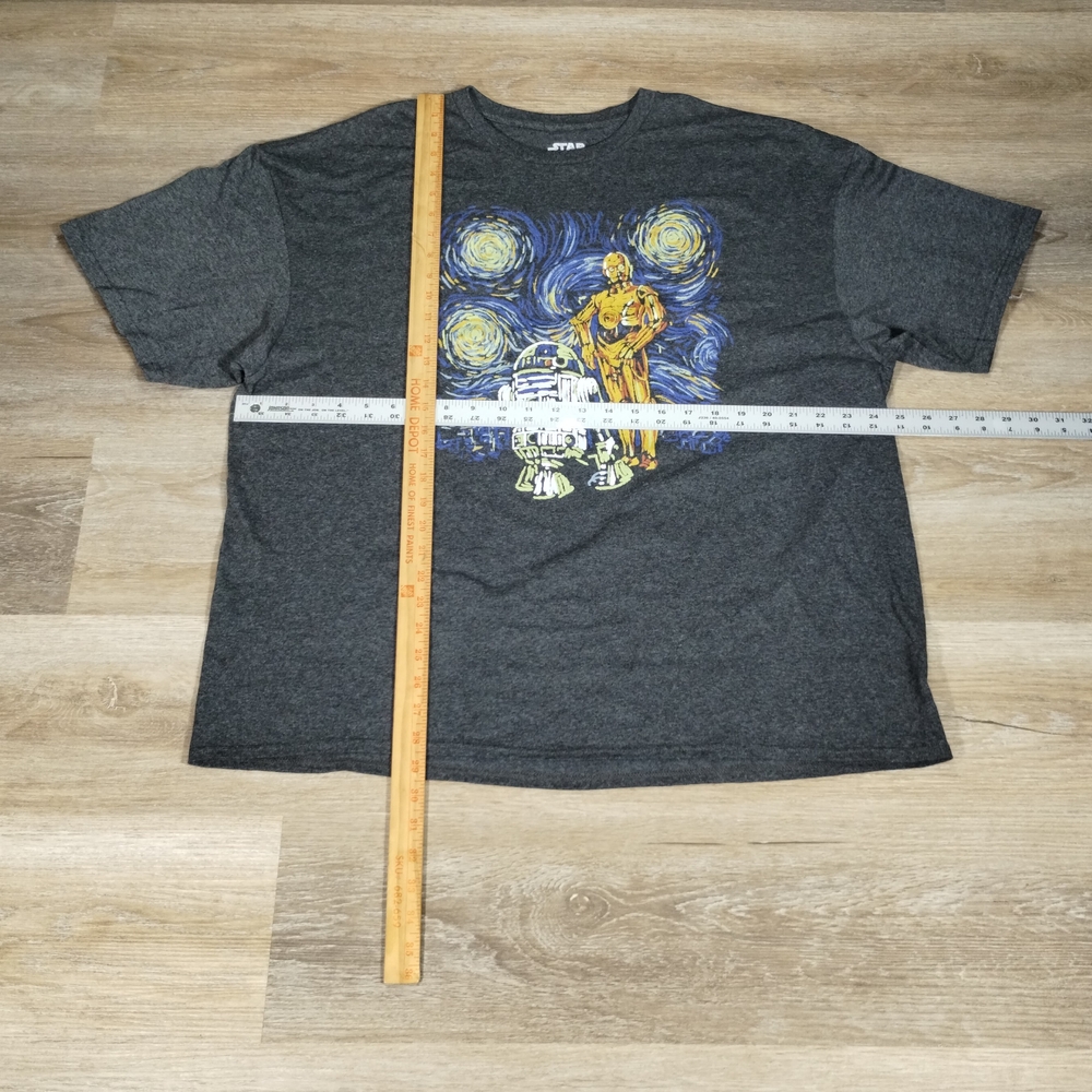 MAD Engine Star Wars Graphic Tee Van Gogh Style XXL Gray Casual Retro - Picture 5 of 5